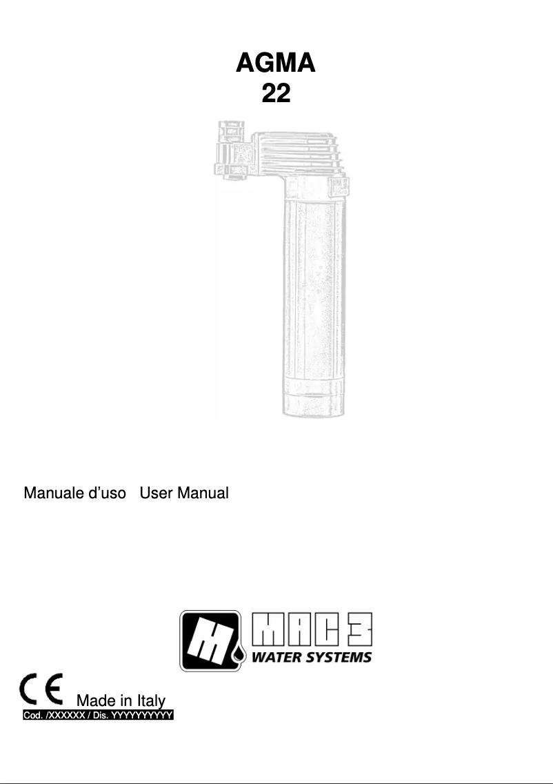 Page 1 de la notice Manuel utilisateur Vemer AGMA22