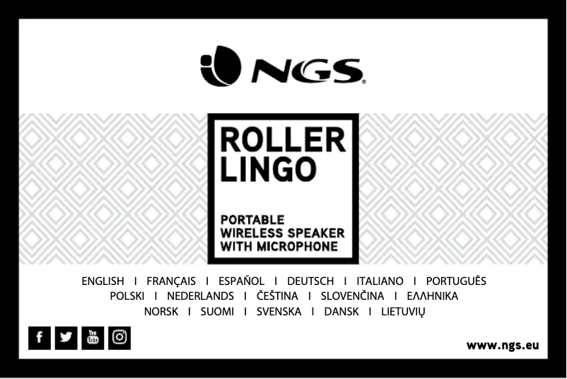 Page n°1 - Manuel utilisateur NGS Roller Lingo