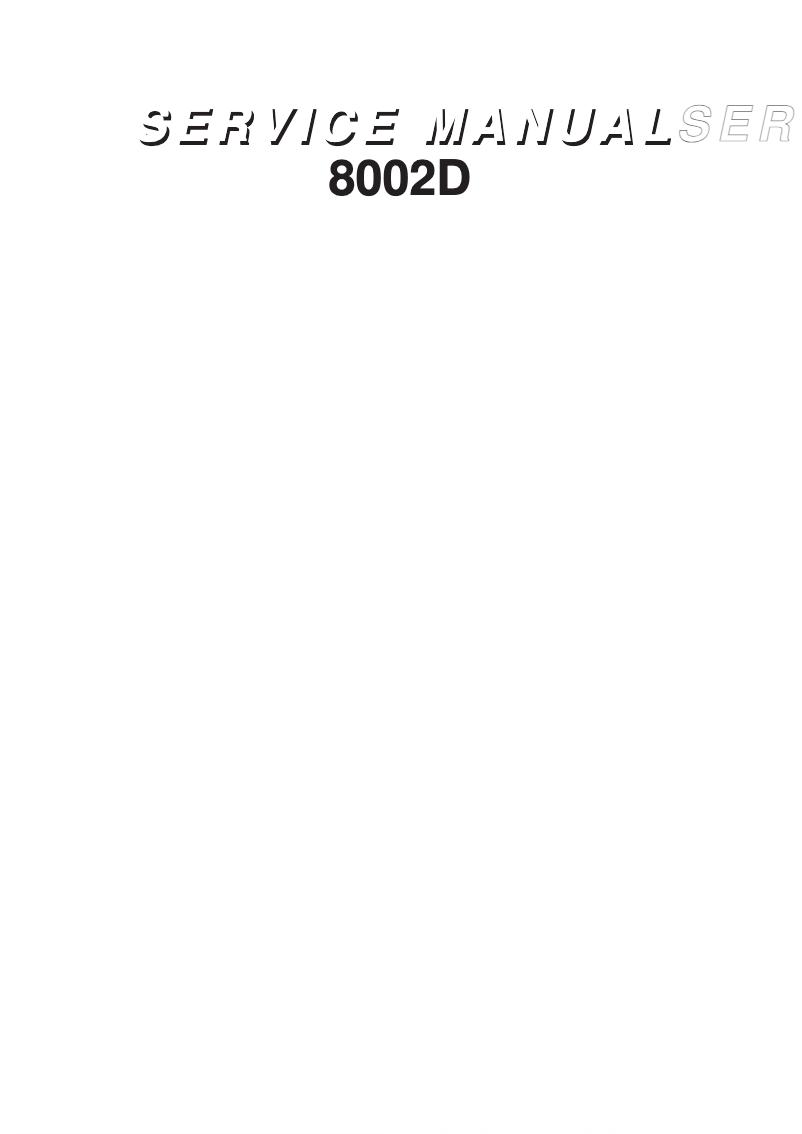 Page n°1 - Manuel utilisateur Janome 8002D