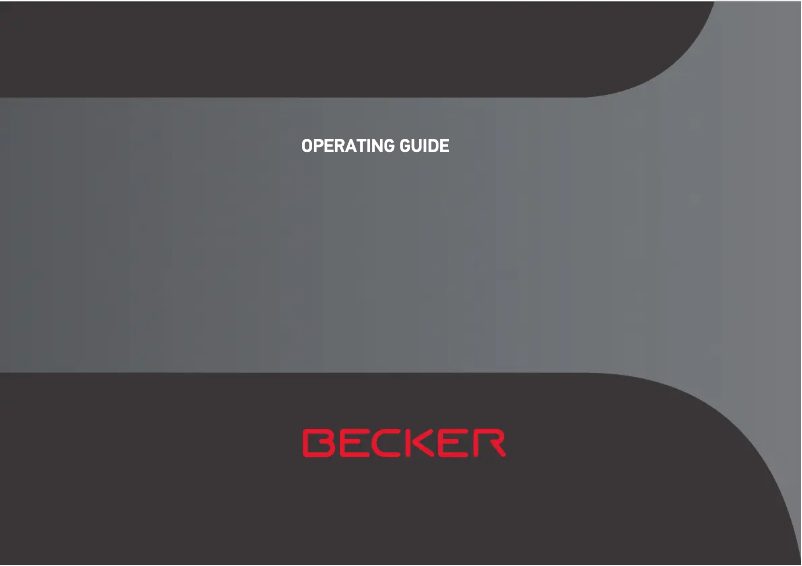 Page n°1 - Manuel utilisateur Becker Ready 50 EU20 LMU