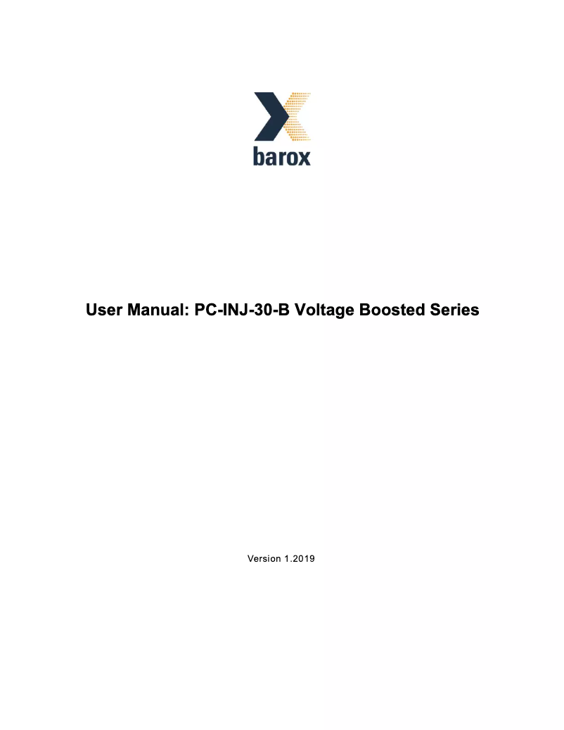 Image de la première page du manuel de l'appareil PC-INJ-60W-B