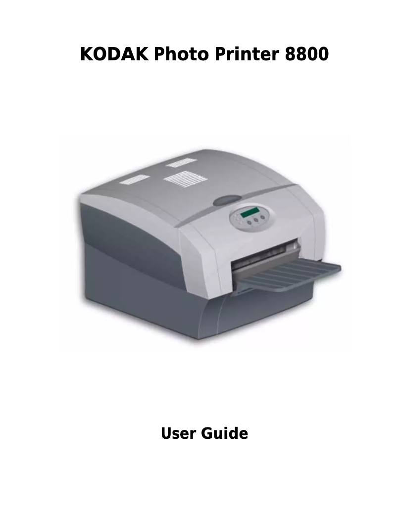 Page 1 de la notice Manuel utilisateur Kodak 8800