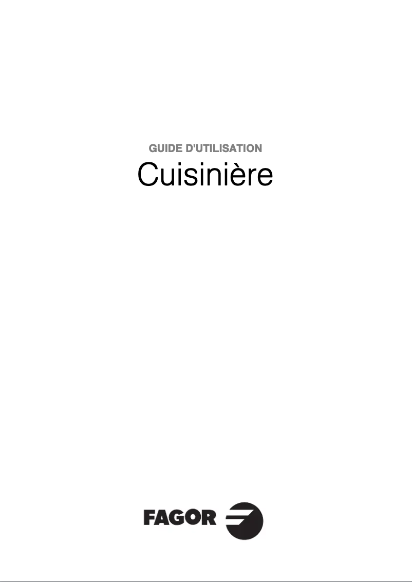 Page 1 de la notice Manuel utilisateur Fagor CFF1632MP