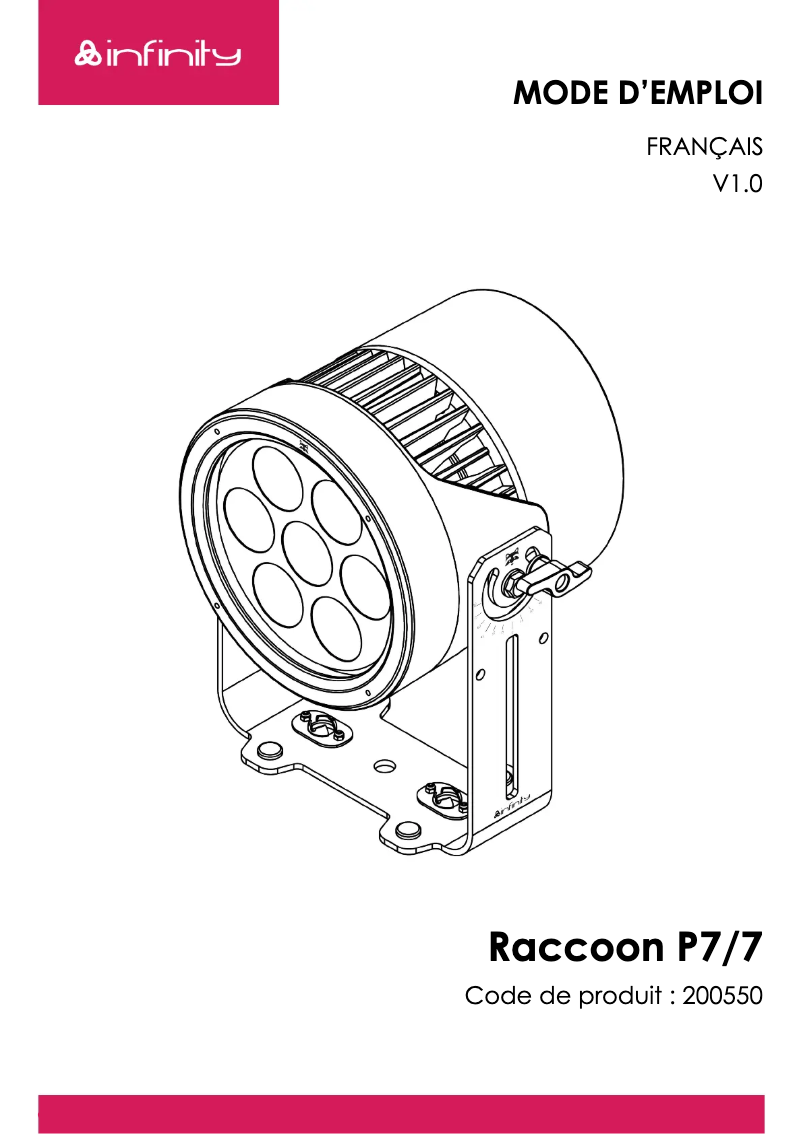 Página 1 del manual Manual de usuario Infinity Raccoon P7/7