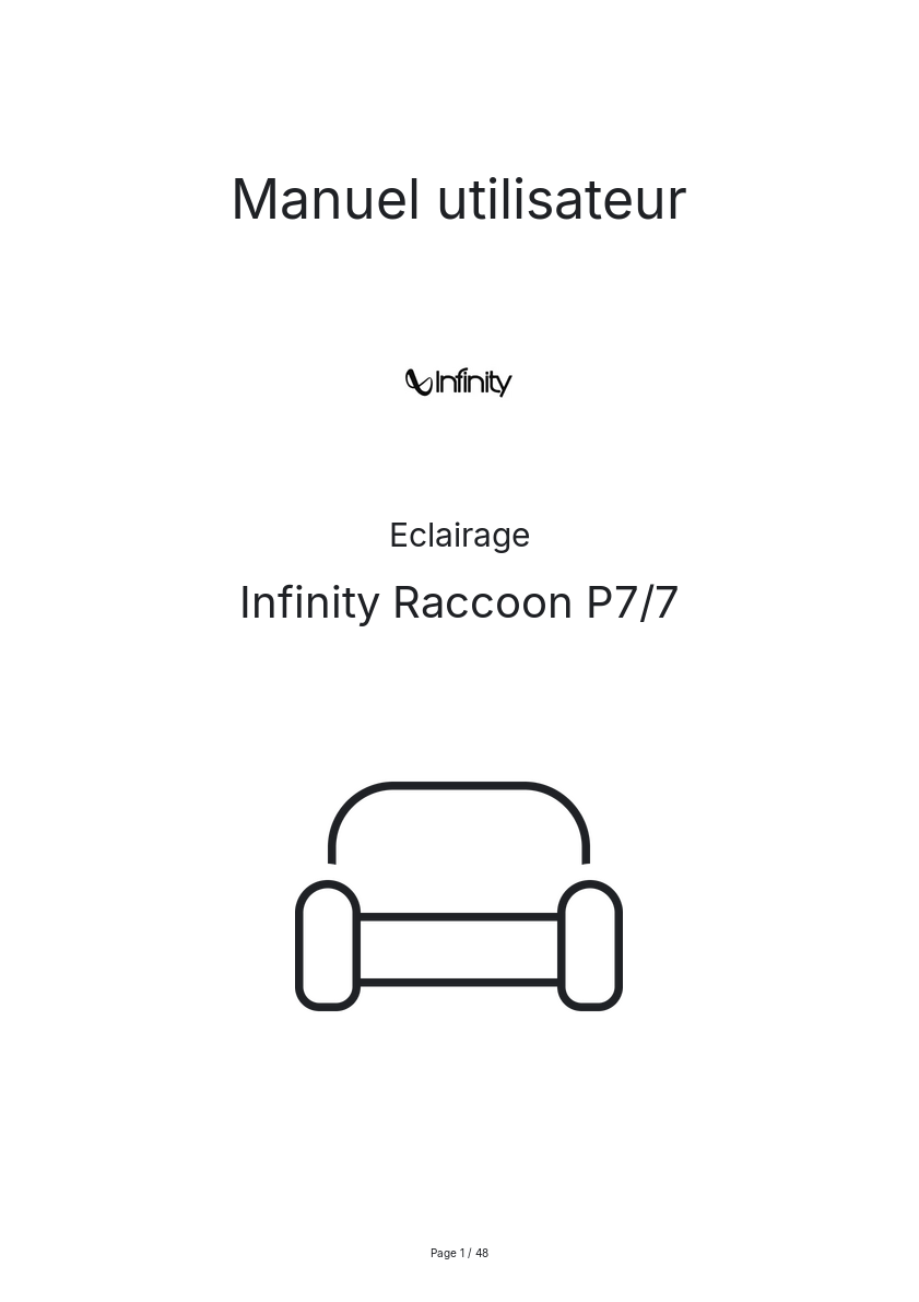 Page n°1 - Manuel utilisateur Infinity Raccoon P7/7