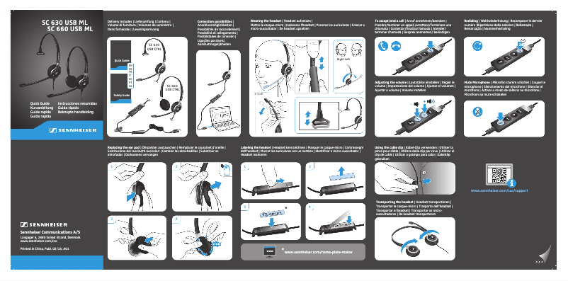 Page 1 de la notice Manuel utilisateur Sennheiser SC 660 USB ML