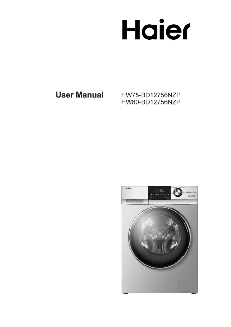 Page 1 de la notice Manuel utilisateur Haier HW75-BD12756NZP