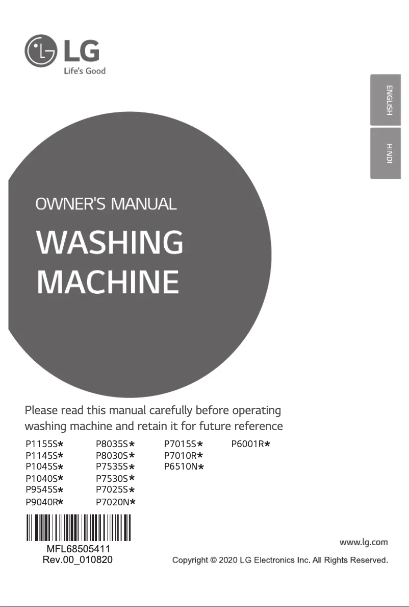 Page 1 de la notice Manuel utilisateur LG P8030SGAZ