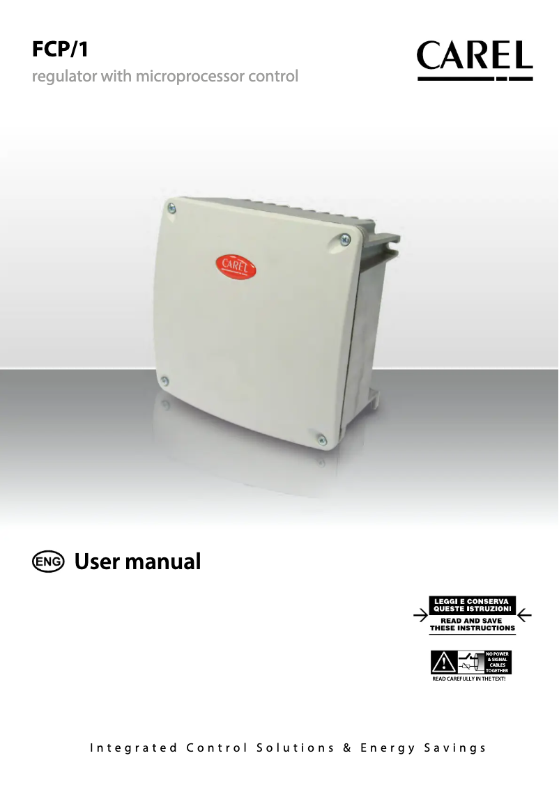 Page 1 de la notice Manuel utilisateur Carel FCP/1
