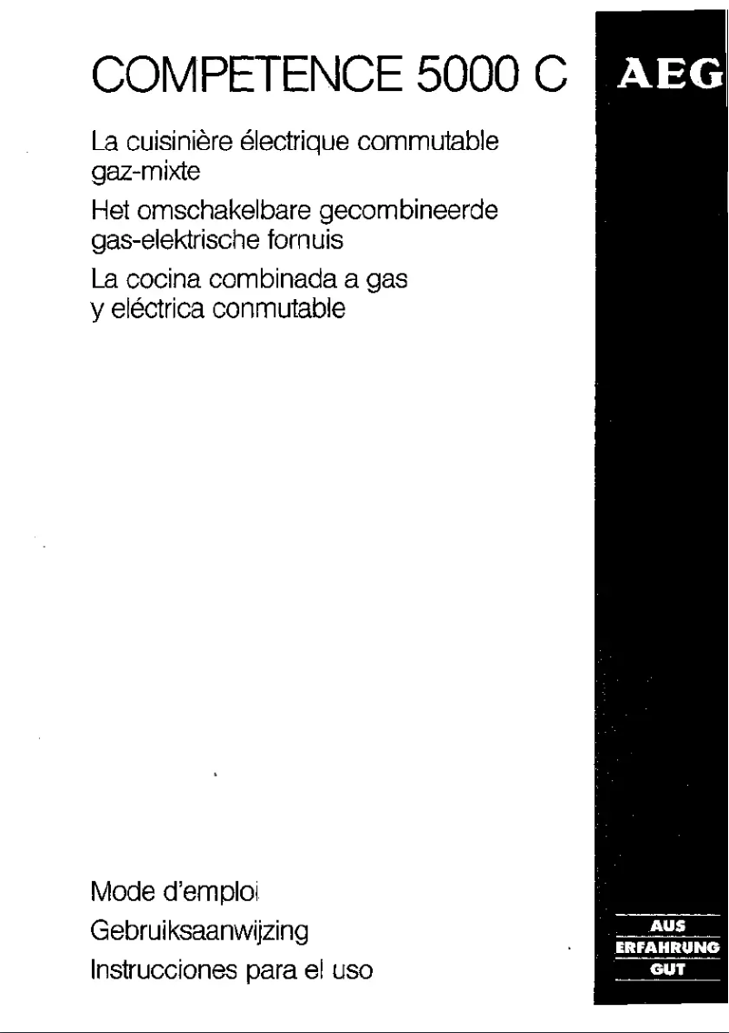Page 1 de la notice Manuel utilisateur AEG Competence 5000C