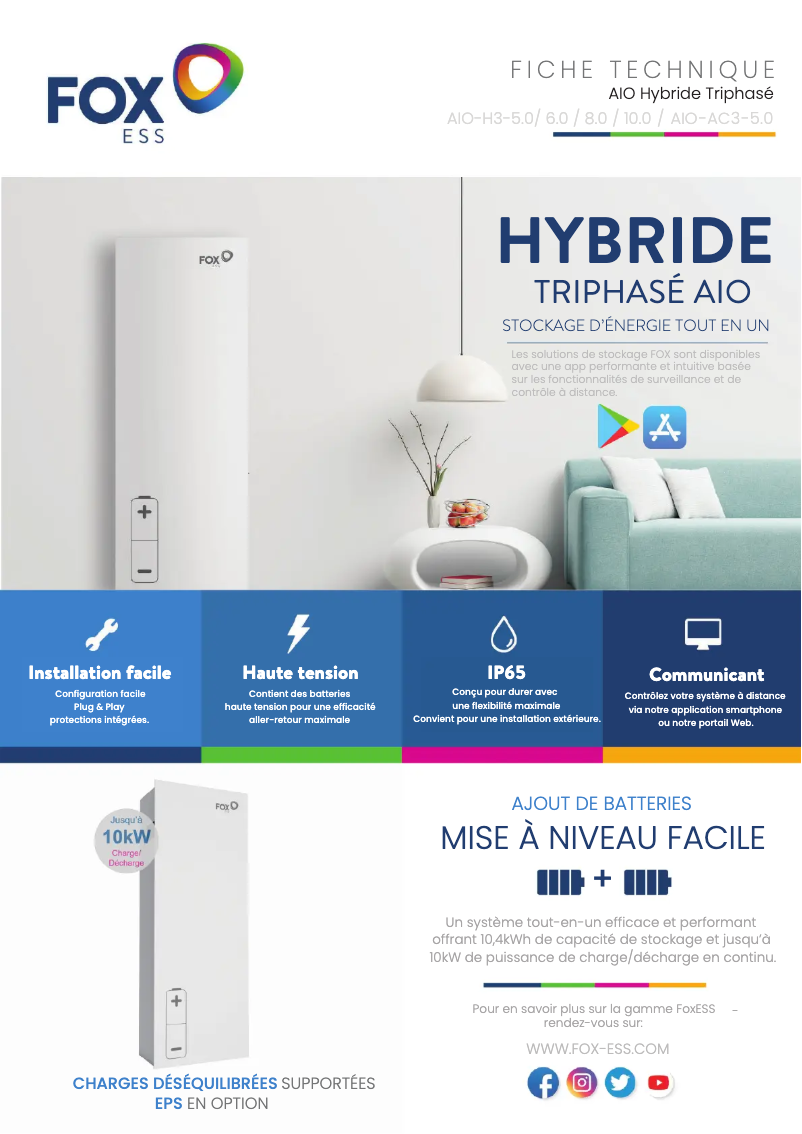 Page 1 de la notice Guide d'installation FOX ESS AIO-H3-10.0
