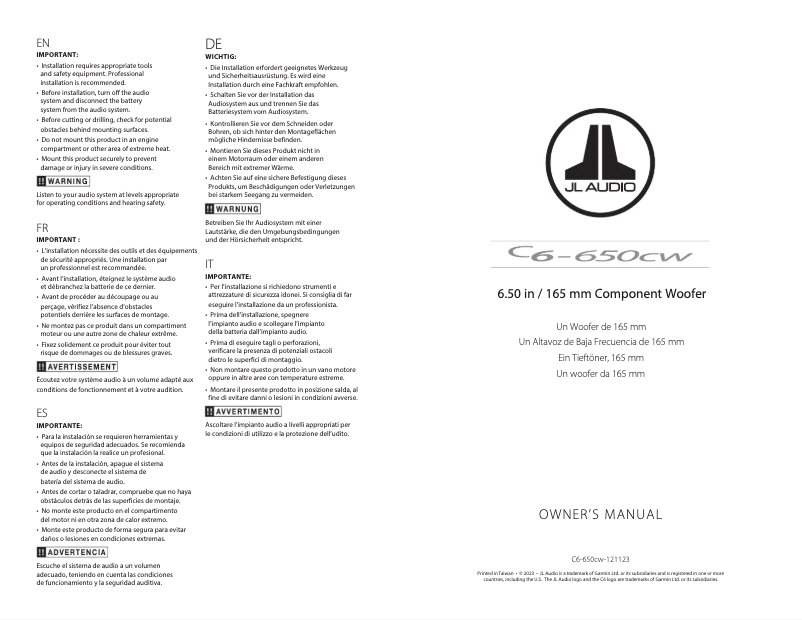 Image de la première page du manuel de l'appareil C6-650cw