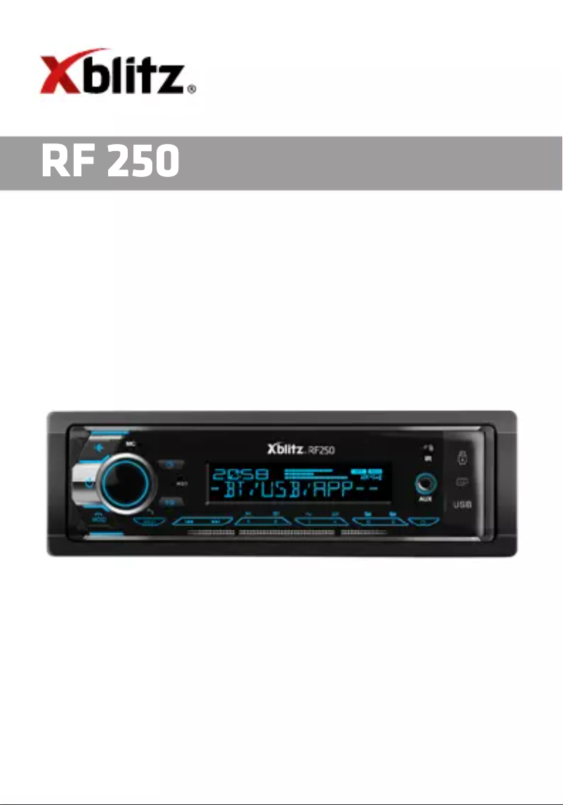Page n°1 - Manuel utilisateur Xblitz RF250