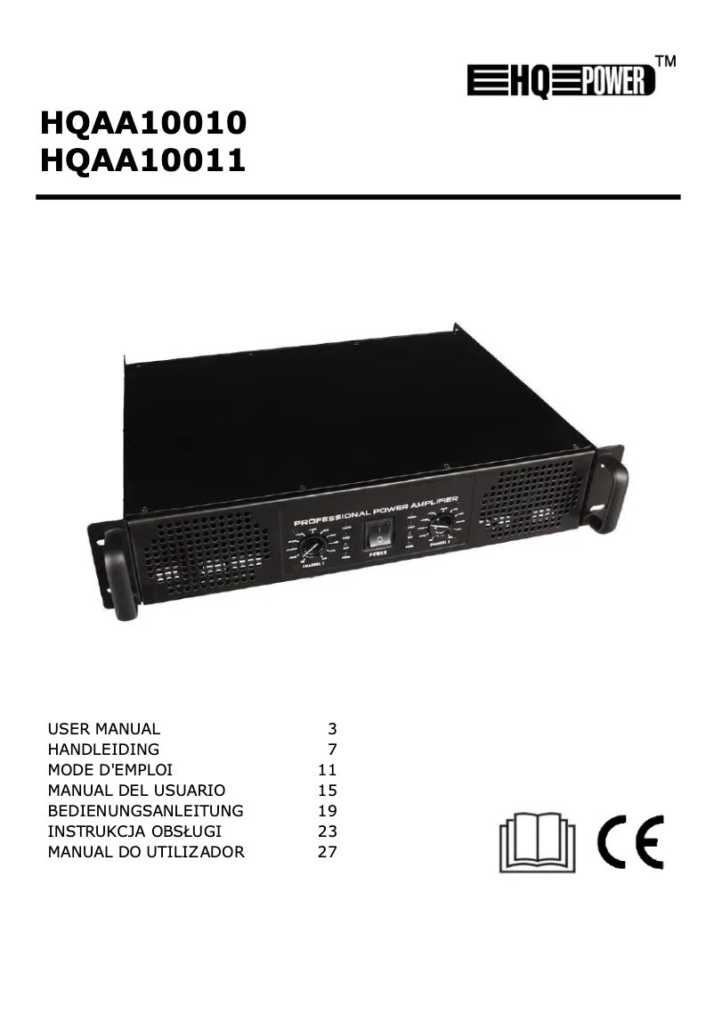 Page 1 de la notice Manuel utilisateur HQ Power HQAA10010