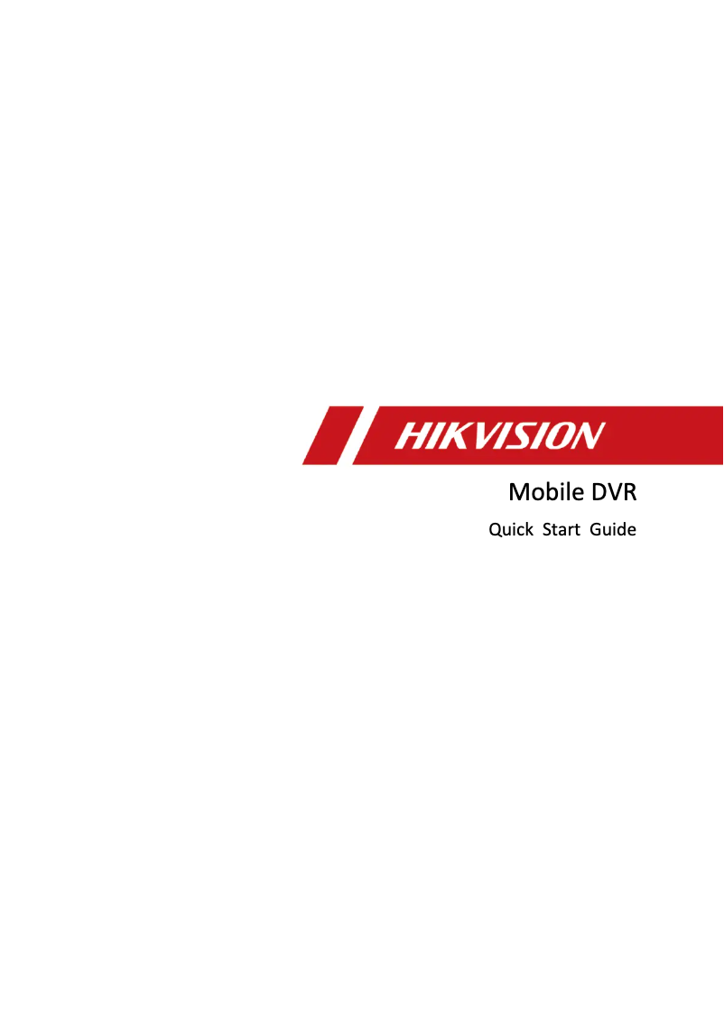 Page 1 de la notice Guide de démarrage rapide Hikvision DS-MP5604-SD