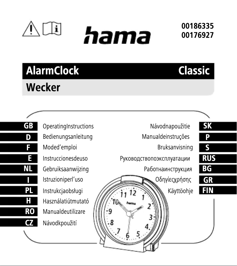 Page n°1 - Manuel utilisateur Hama Classic