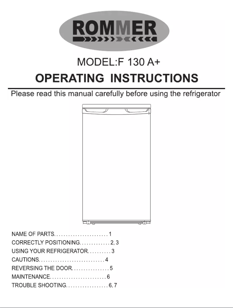 Page 1 de la notice Manuel utilisateur Rommer F-130