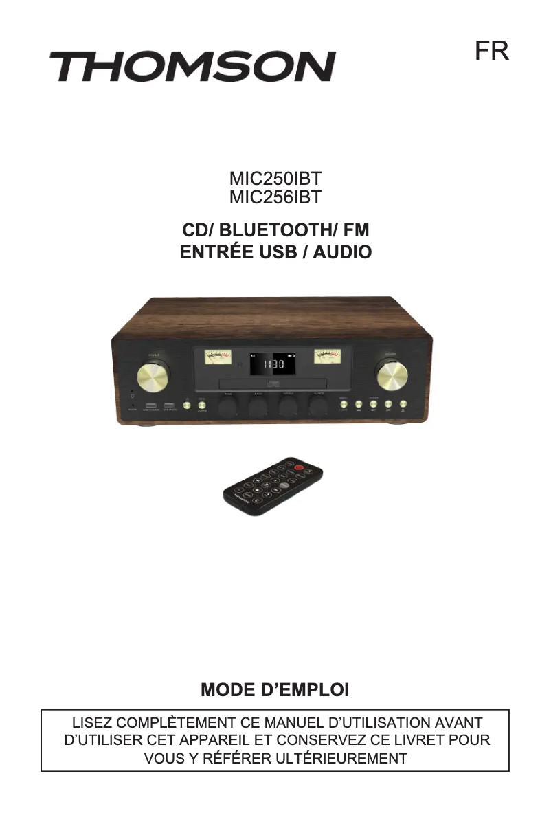 Page 1 de la notice Manuel utilisateur Thomson MIC256IBT