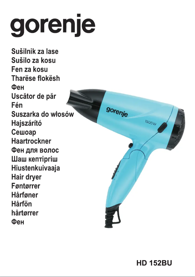 Página 1 del manual Manual de usuario Gorenje HD152BU