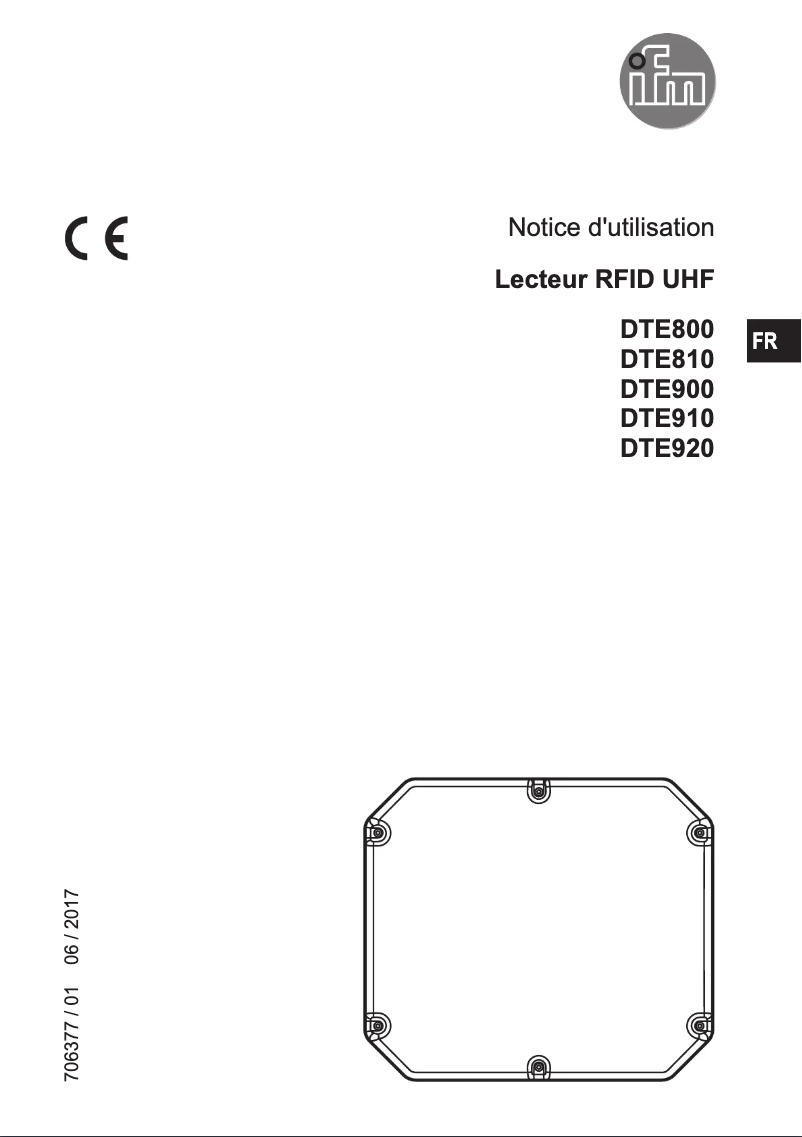 Page n°1 - Manuel utilisateur IFM DTE800
