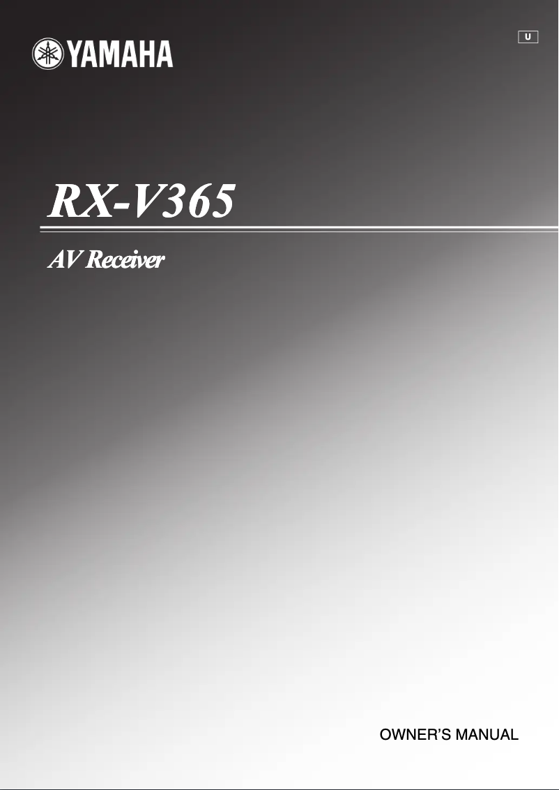 Page n°1 - Manuel utilisateur Yamaha HTIB 109