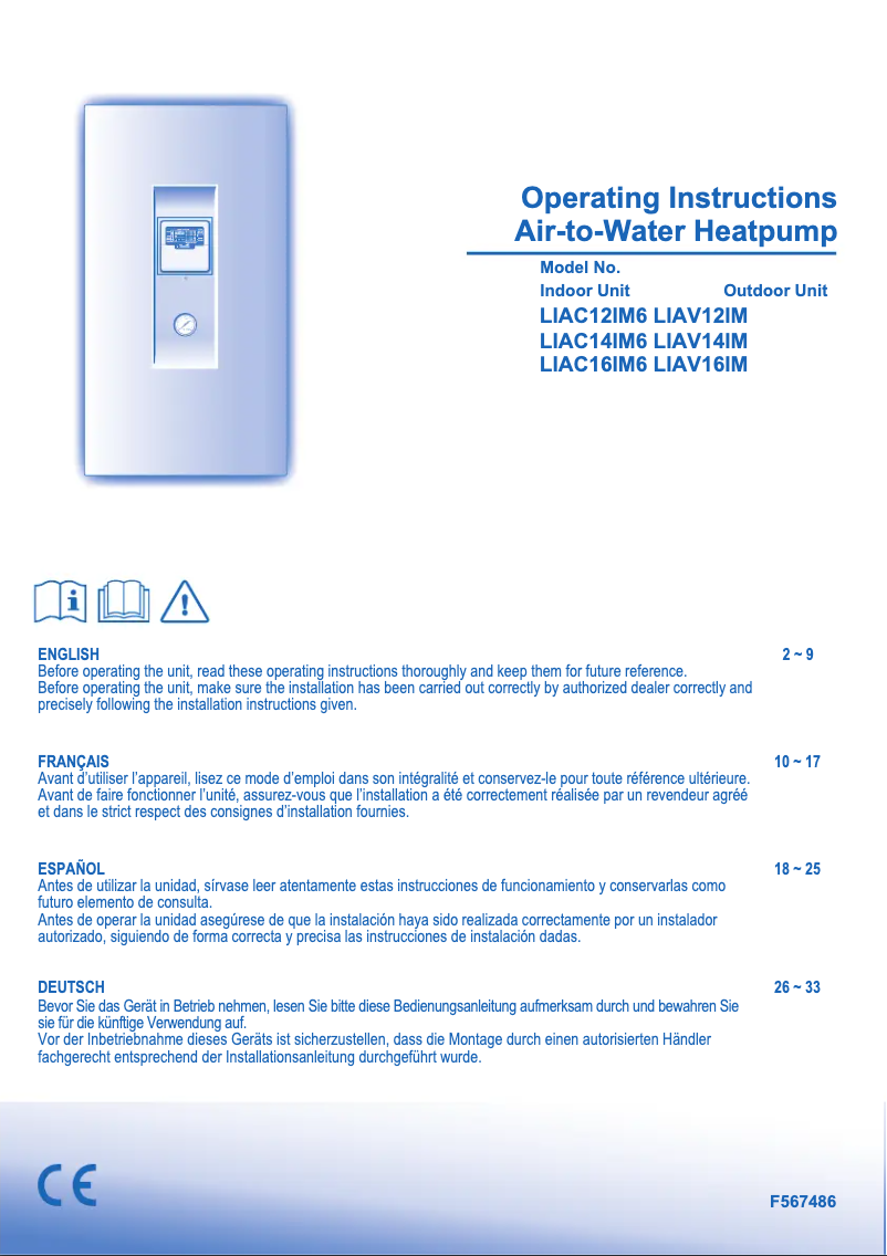 Page 1 de la notice Manuel utilisateur Panasonic LIAV16IM