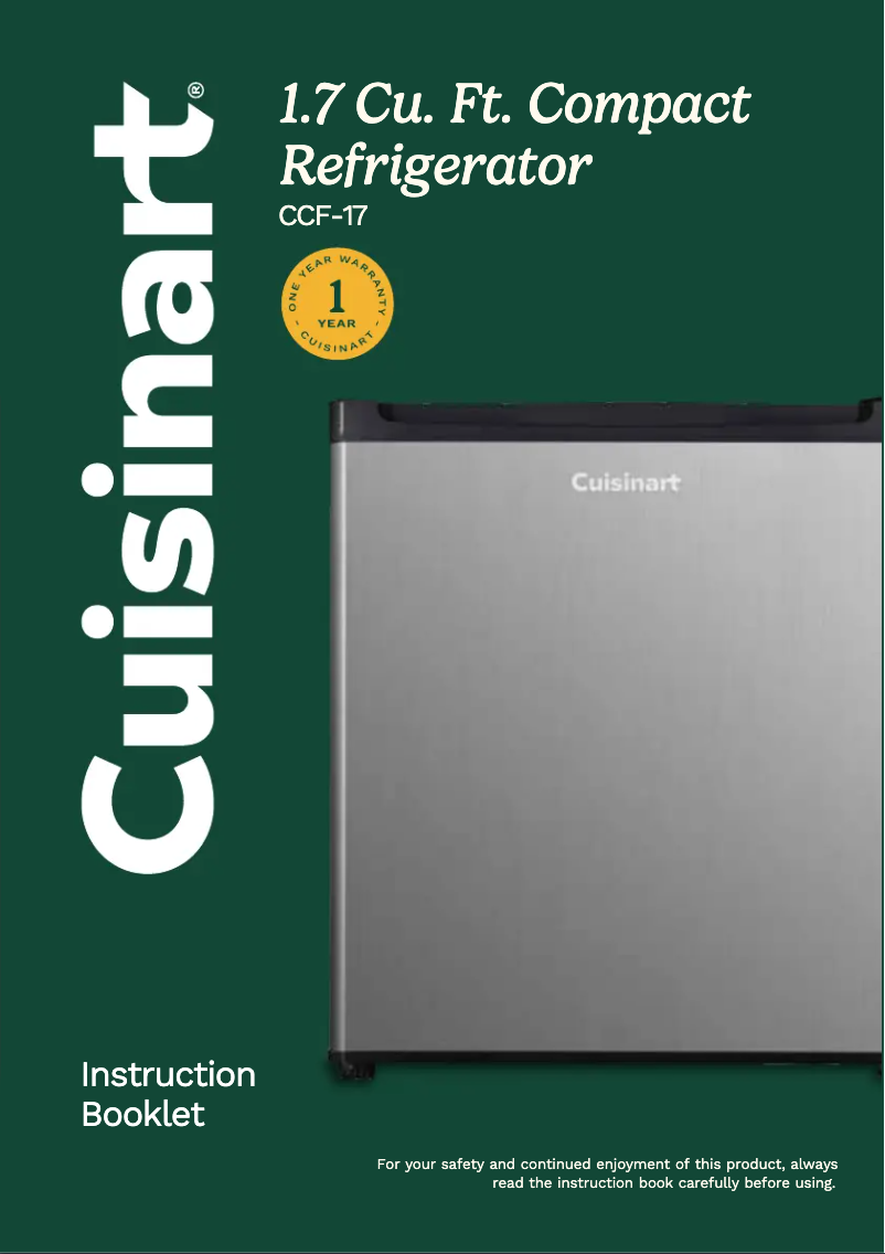 Page 1 de la notice Manuel utilisateur Cuisinart CCF-17