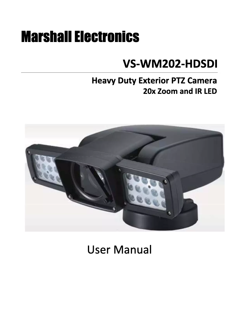 Page 1 of the manual User Manual Marshall Electronics VS-WM202-HDSI