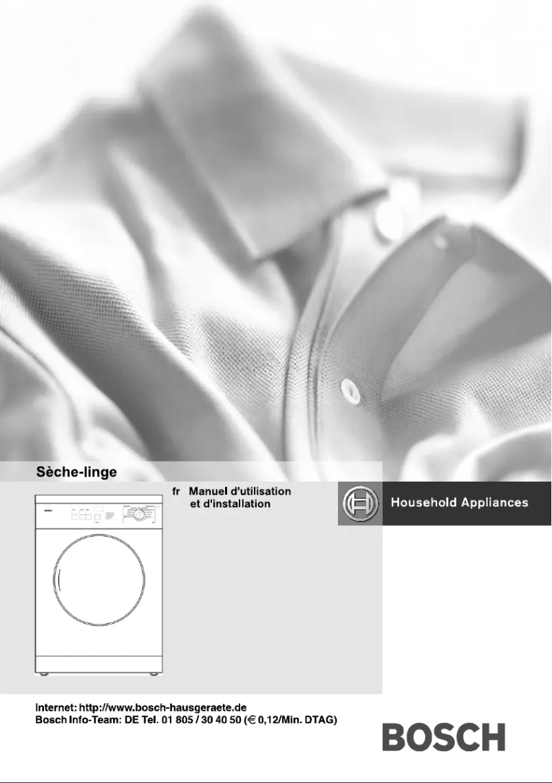 Page n°1 - Manuel utilisateur Bosch WTA4100