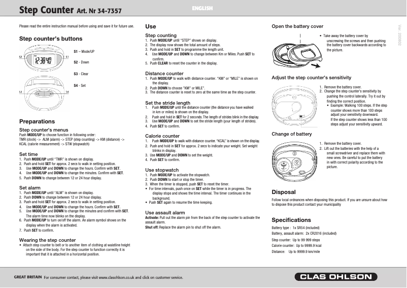 Image de la première page du manuel de l'appareil 34-7357