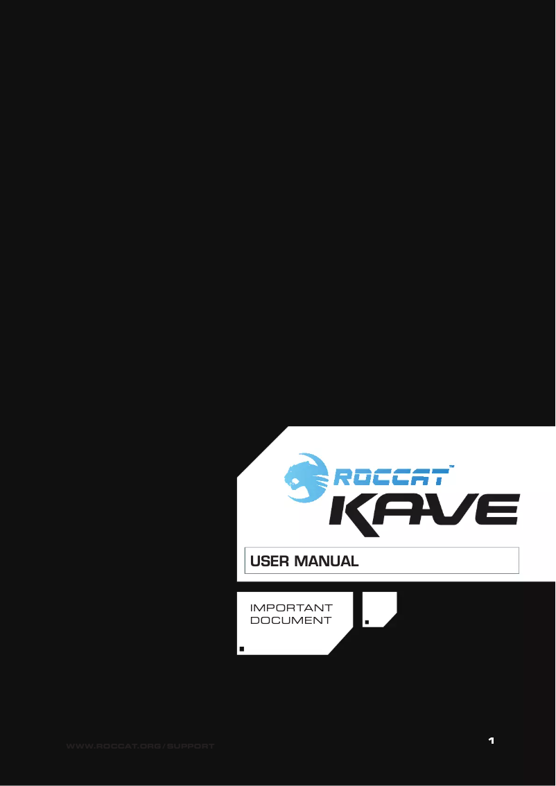 Image de la première page du manuel de l'appareil Kave