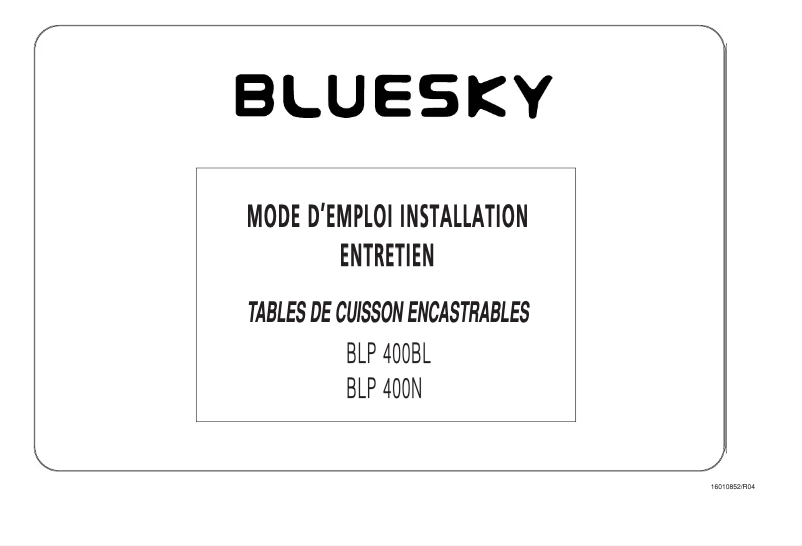 Page 1 de la notice Manuel utilisateur Bluesky BLP 400BL