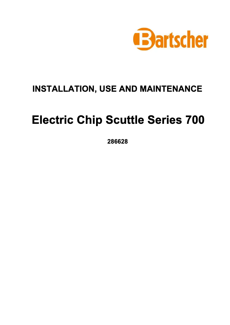 Page 1 de la notice Manuel utilisateur Bartscher 286628