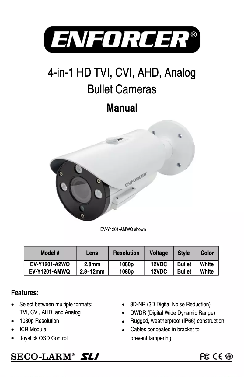 Image de la première page du manuel de l'appareil EV-Y1201-AMWQ