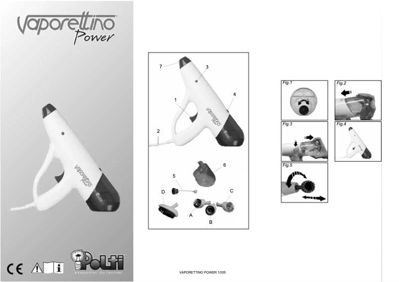 Página 1 del manual Manual de usuario Polti Vaporettino Power