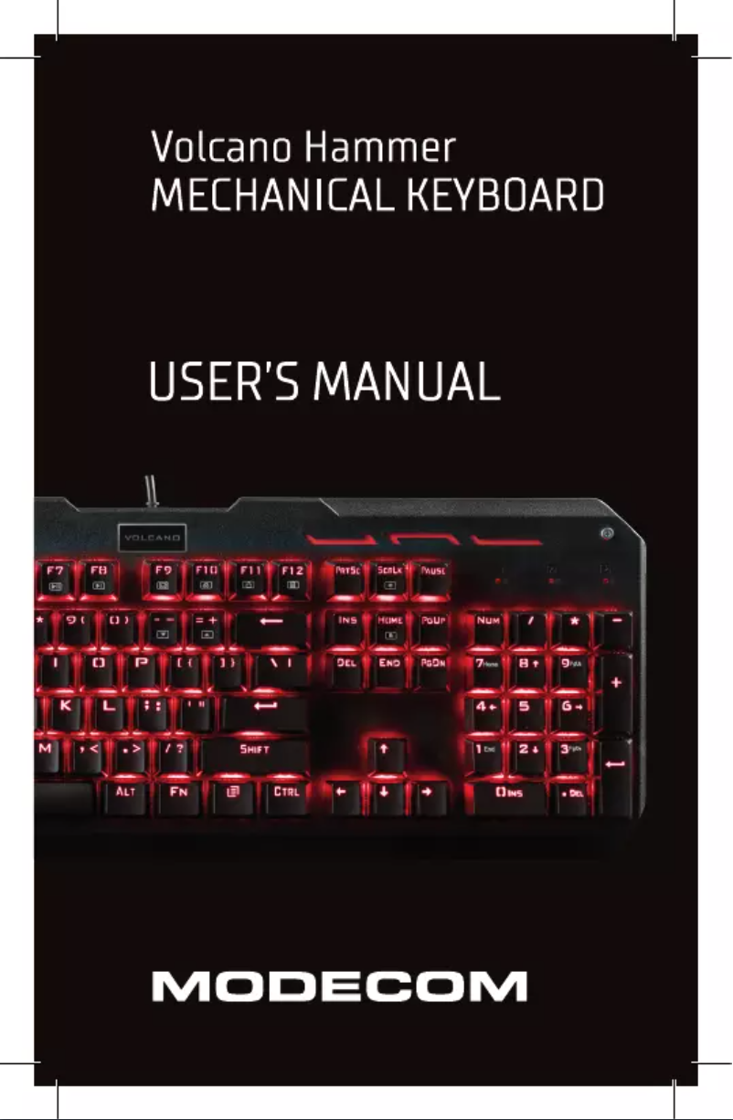 Page 1 de la notice Manuel utilisateur ModeCom Volcano Hammer