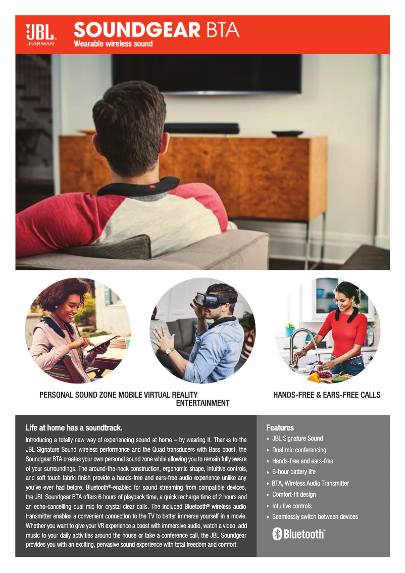 Image de la première page du manuel de l'appareil Soundgear BTA