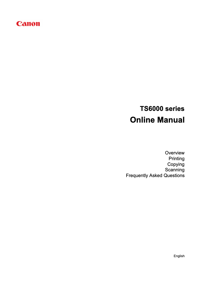 Page n°1 - Manuel utilisateur Canon Pixma TS6020