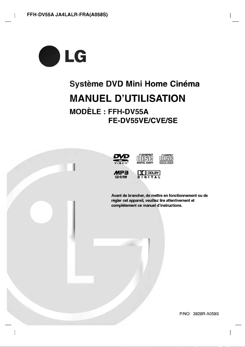 Image de la première page du manuel de l'appareil F-DV55A