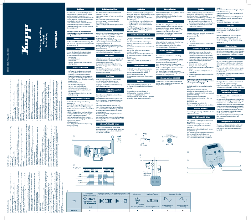 Page 1 de la notice Manuel utilisateur Kopp DU-160