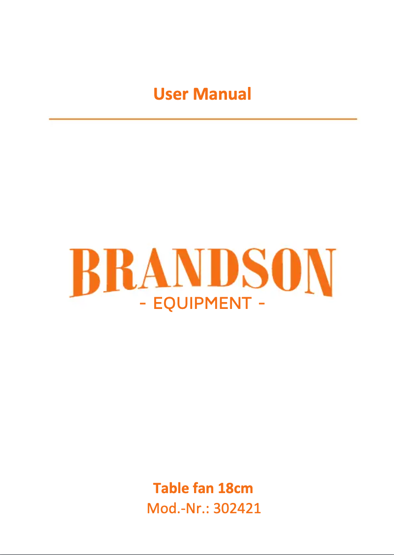 Page 1 de la notice Manuel utilisateur Brandson 302421