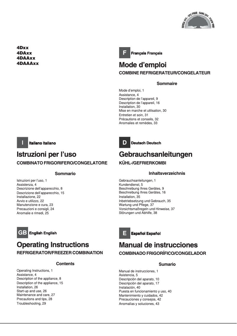 Imagen de la primera página del manual del dispositivo 4D W/HA