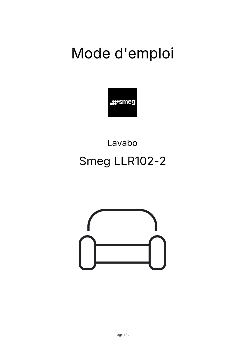 Page n°1 - Mode d'emploi Smeg LLR102-2