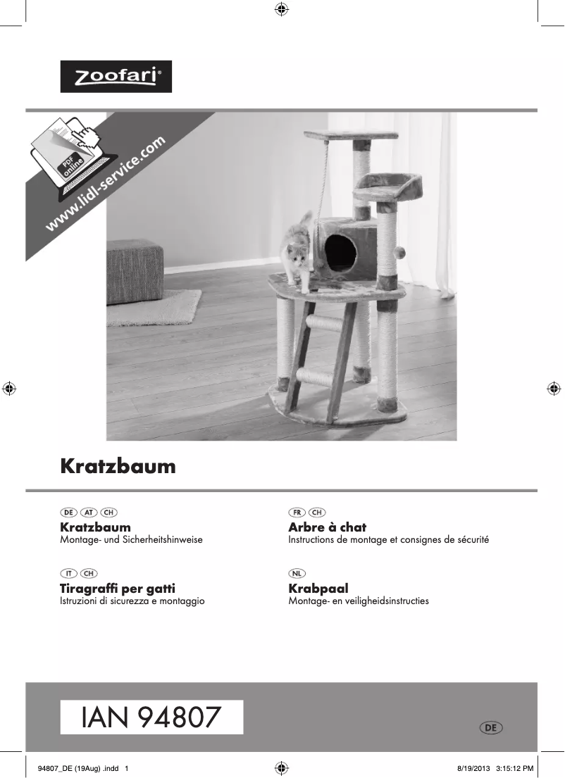 Página 1 del manual Manual de usuario Zoofari IAN 94807