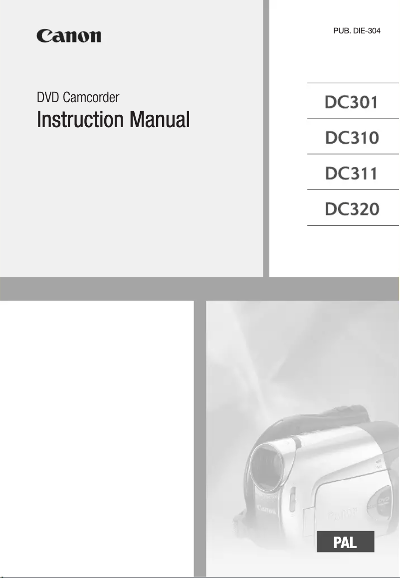 Page 1 de la notice Manuel utilisateur Canon DC311