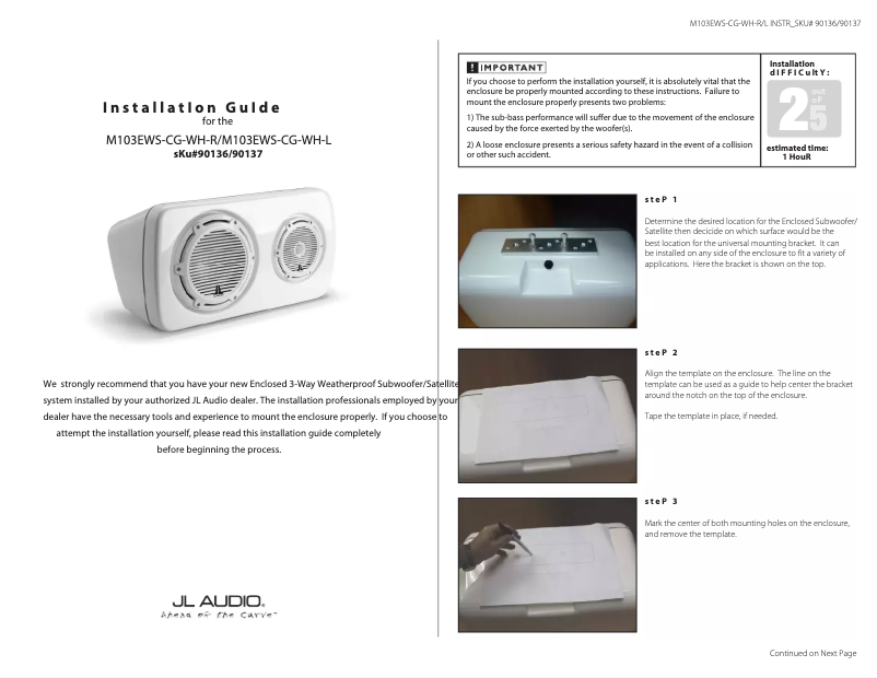 Image de la première page du manuel de l'appareil M103EWS-CG-WH-R