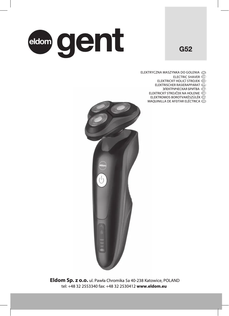 Page 1 de la notice Manuel utilisateur Eldom Gent G52