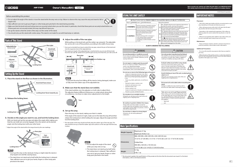 Image de la première page du manuel de l'appareil BAS-1