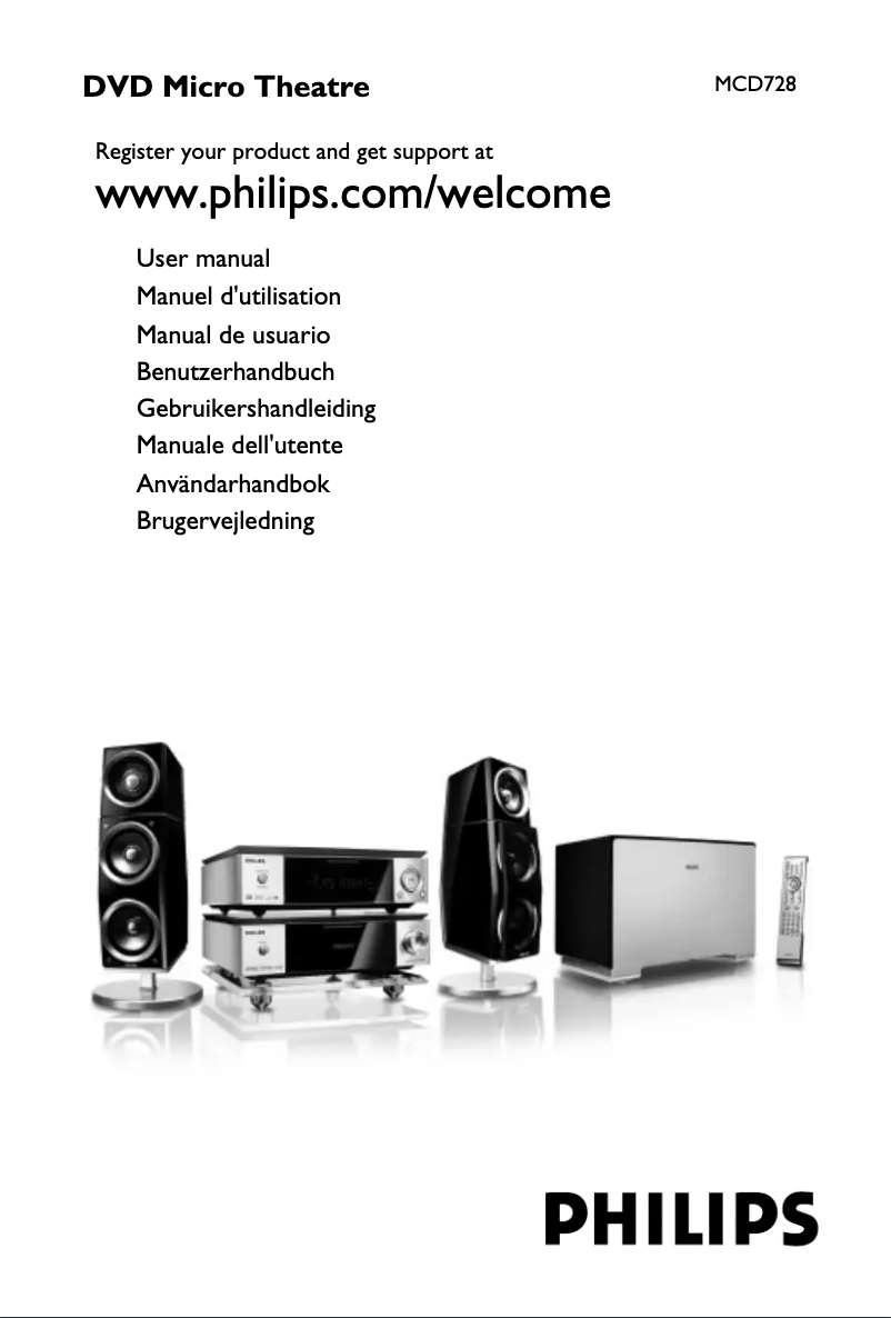 Page 1 de la notice Manuel utilisateur Philips MCD728