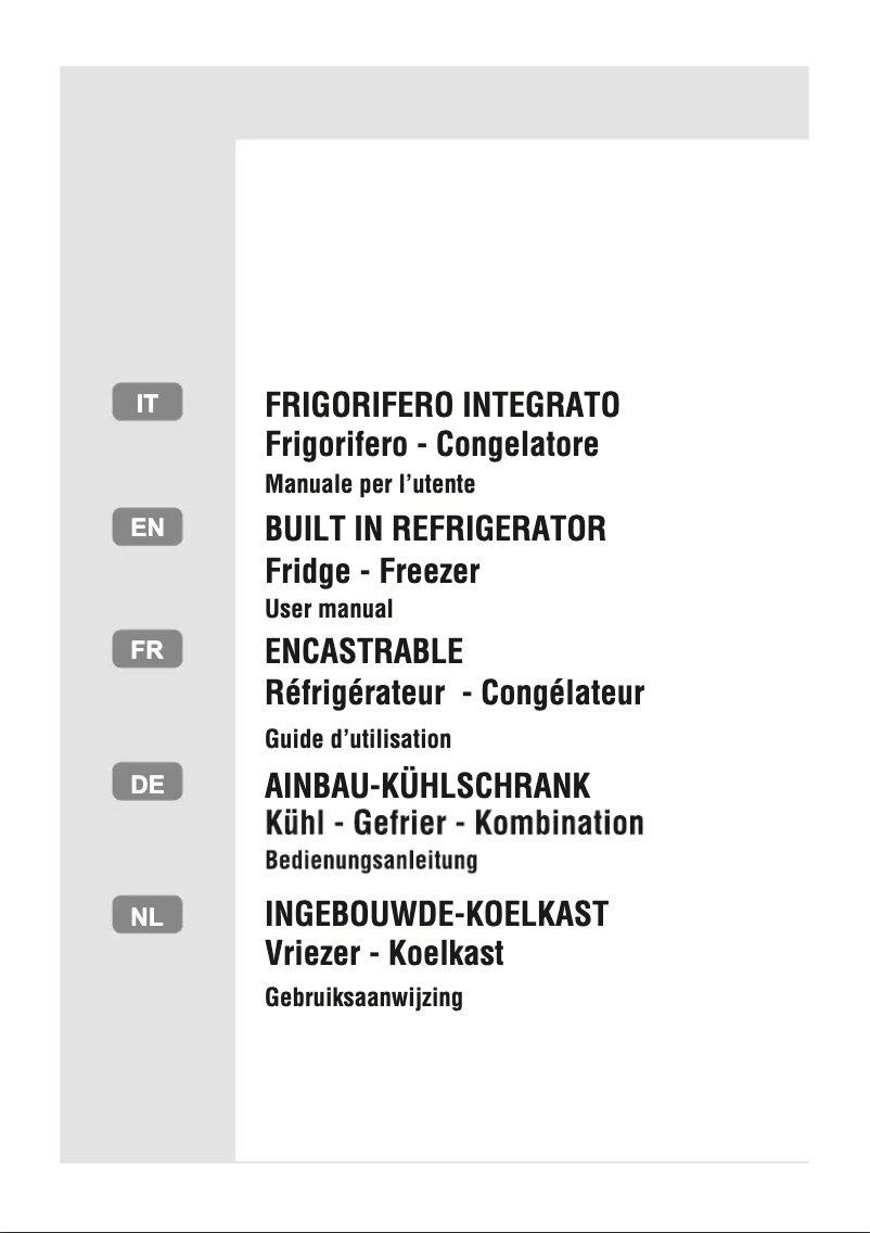 Page 1 de la notice Manuel utilisateur Candy BCBS172T/N